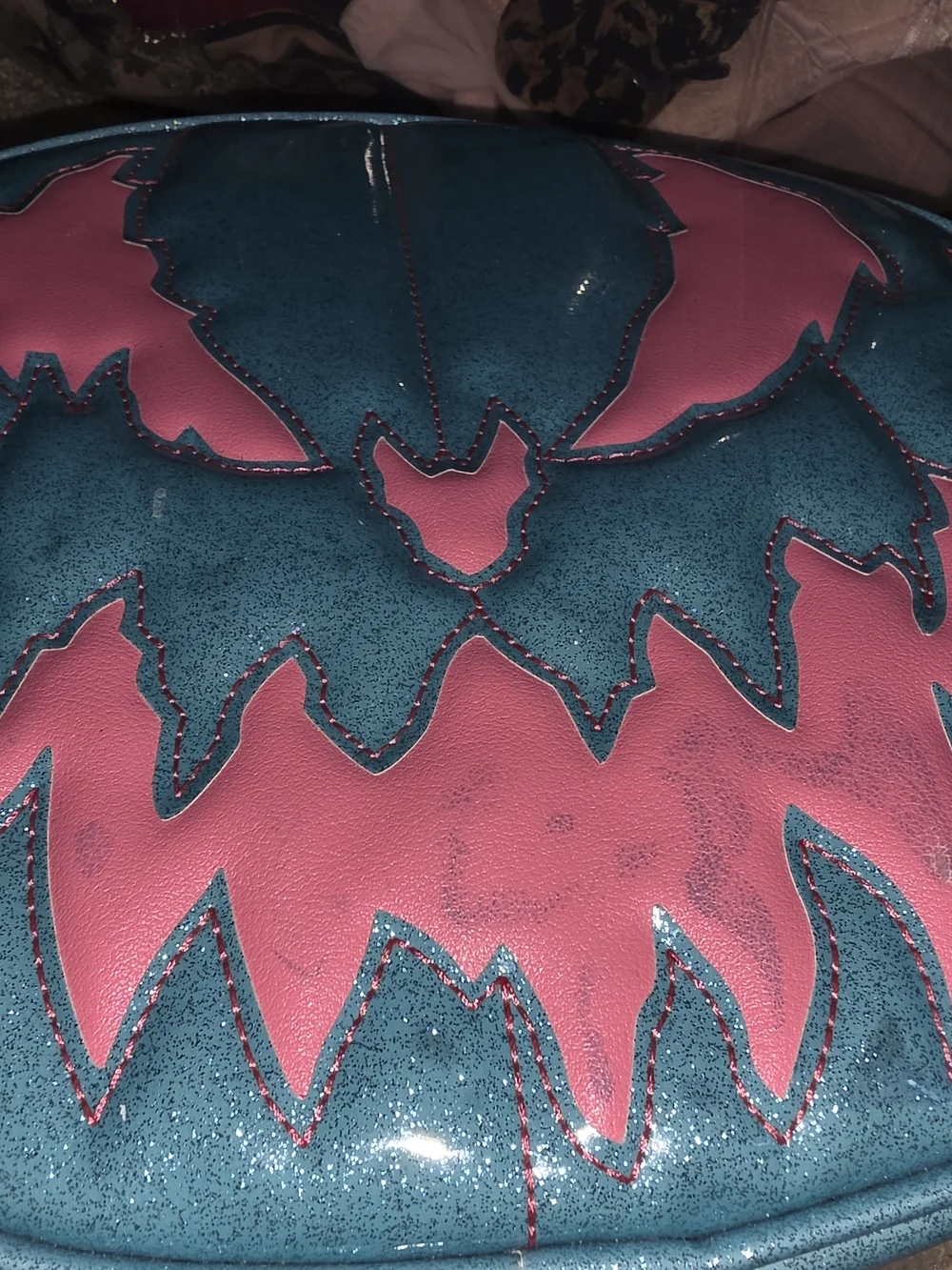 Love Pain And Stitches Pink And Blue Pumpkin Kult Bag
